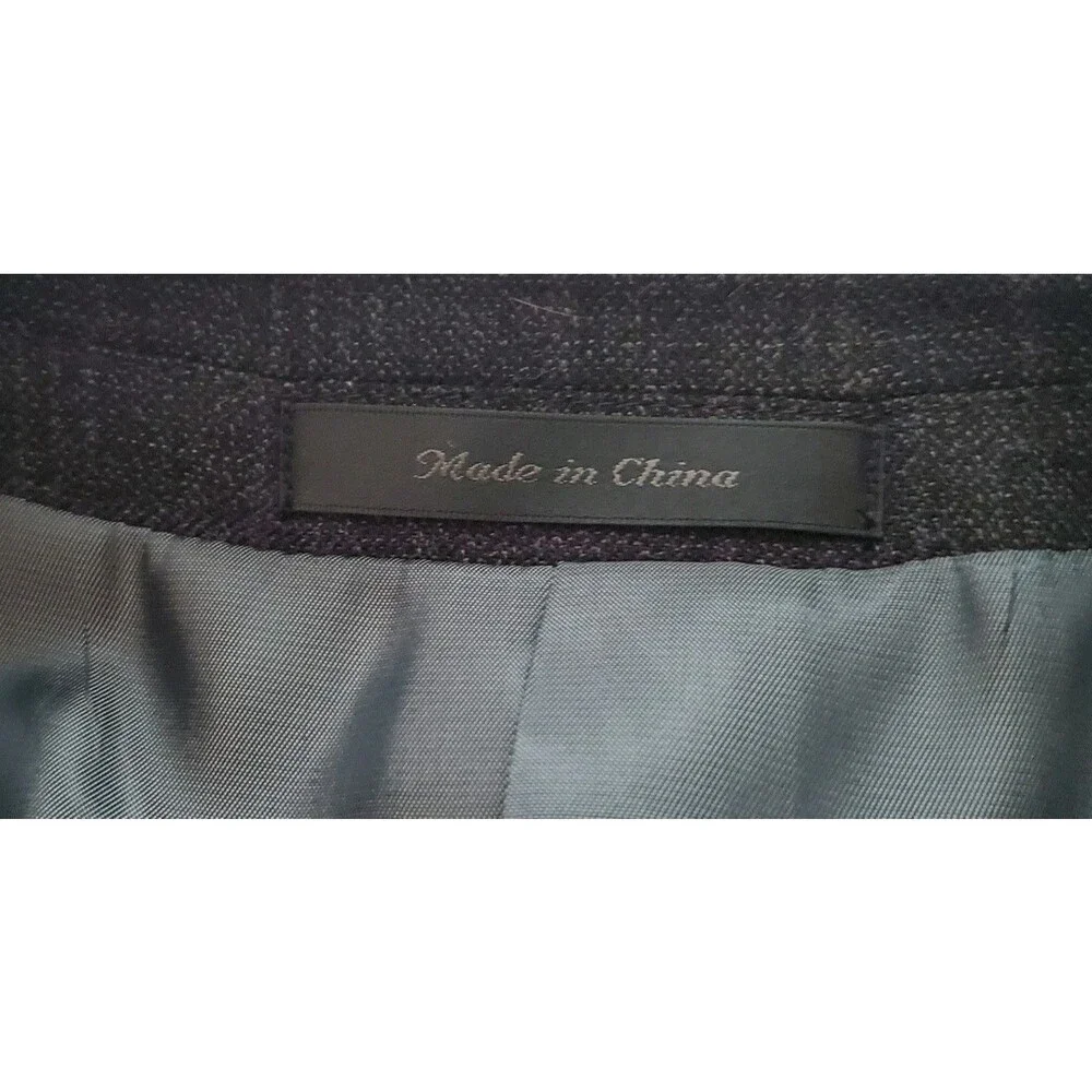 Calvin Klein Wool Blazer Men's 48L Dark Grey Sportcoat Suit Jacket
